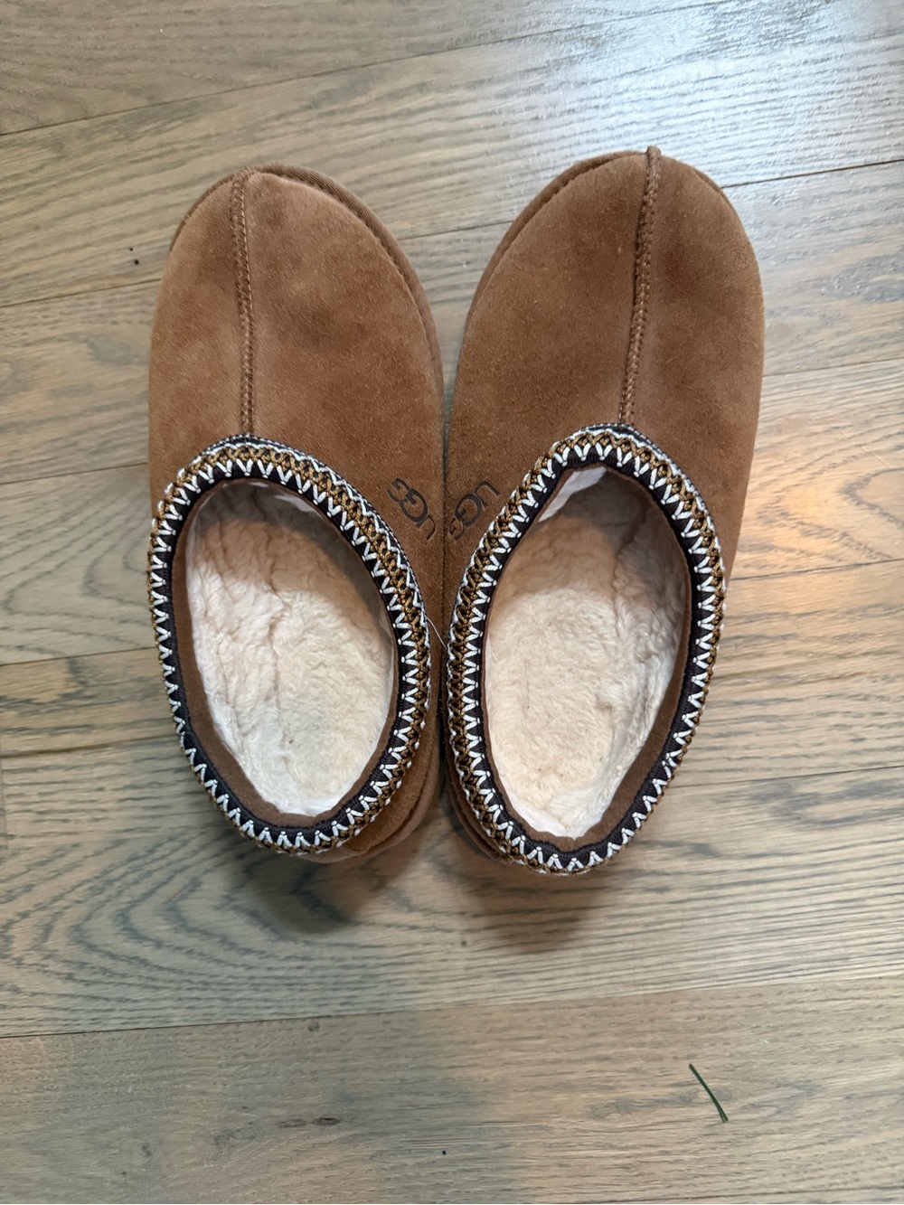 UGG Women's Chestnut Suede Lined Slip-On Slippers